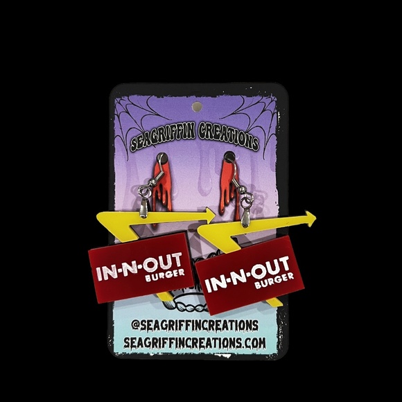 IN-N-OUT Burger Earrings/California - Picture 1 of 2